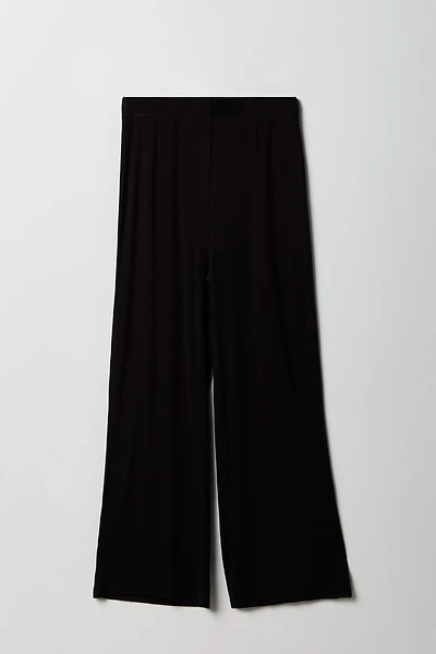 Girls Ribbed Wide Leg Pant