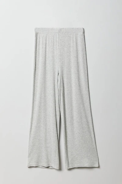 Girls Ribbed Wide Leg Pant