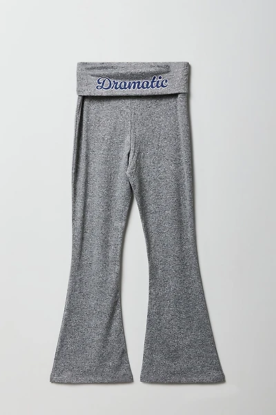 Girls Graphic Foldover Flare Legging