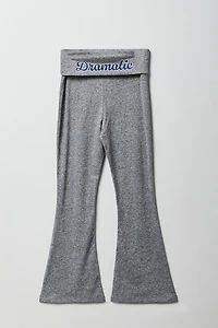 Girls Graphic Foldover Flare Legging