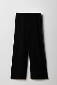 Girls Ribbed Wide Leg Pant