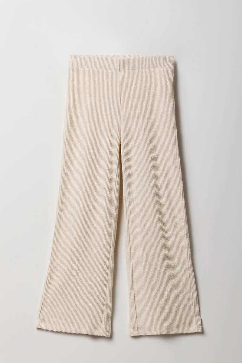 Pantalon côtelé à jambe large pour fille