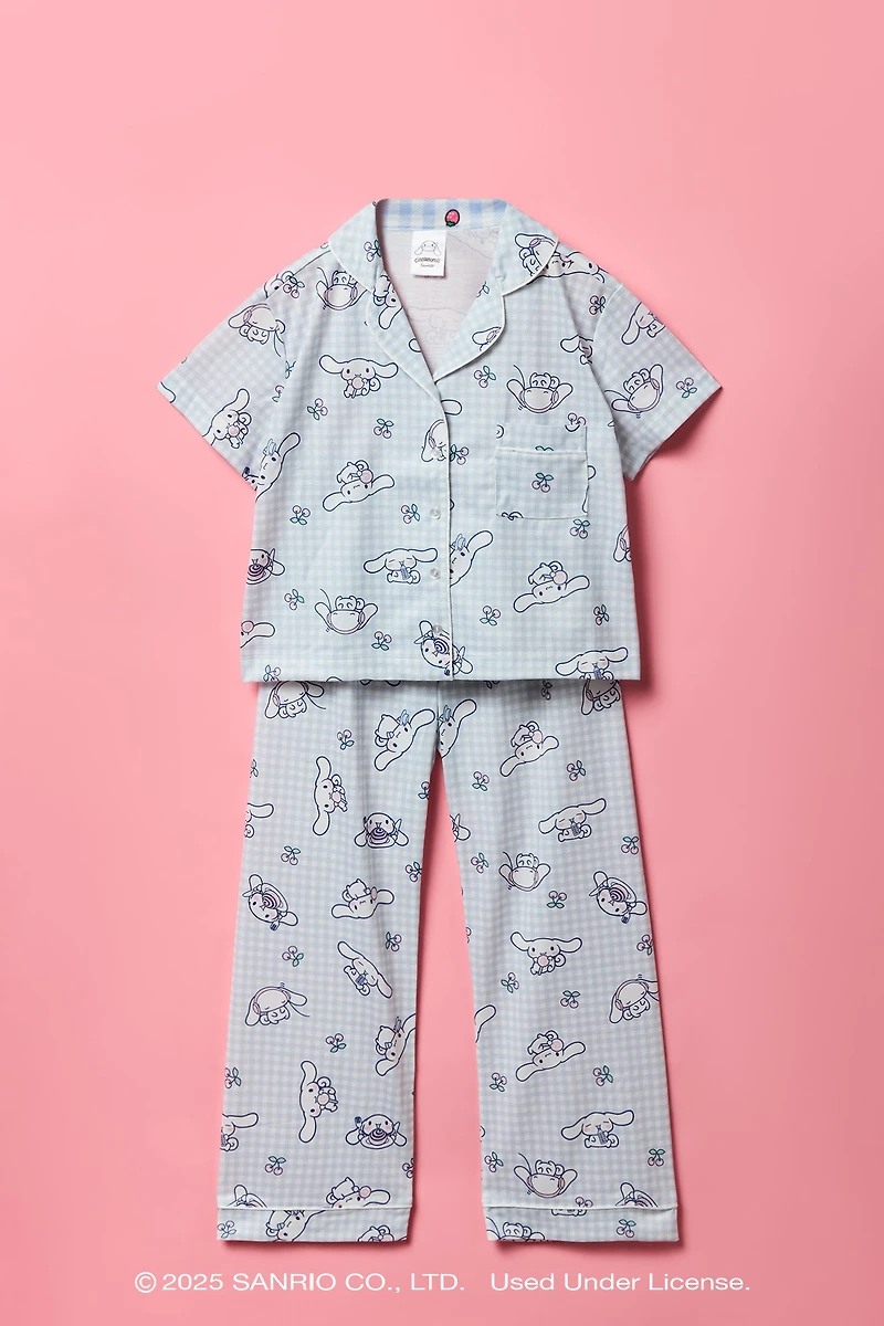 Cinnamoroll™ Girls Button-Up Top & Pant Pajama Set