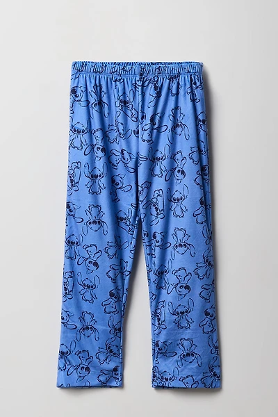 Girls Stitch Print Plush Pajama Pant