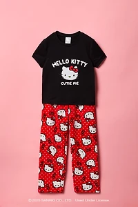 Hello Kitty® Girls T-Shirt & Plush Pant Pajama Set