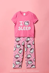 Hello Kitty® Girls T-Shirt & Plush Pant Pajama Set