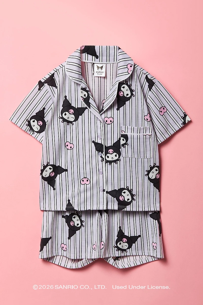 Kuromi™ Girls Top & Short Pajama Set