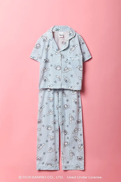 Cinnamoroll™ Girls Printed Button-Up Top & Pant Pajama Set