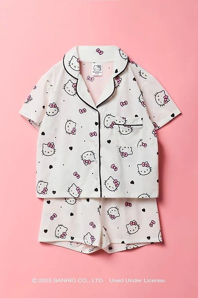 Ensemble pyjama haut boutonné et short Hello Kitty® pour filles