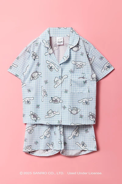 Cinnamoroll™ Girls Button-Up Top & Short Pajama Set