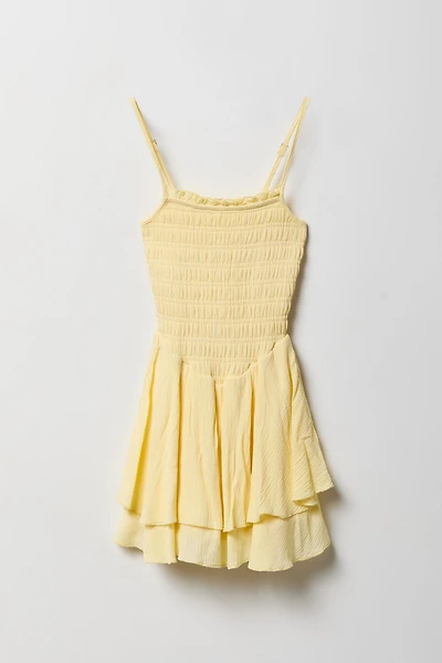 Girls Smocked Tiered Romper