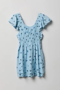 Girls Smocked Waist Romper