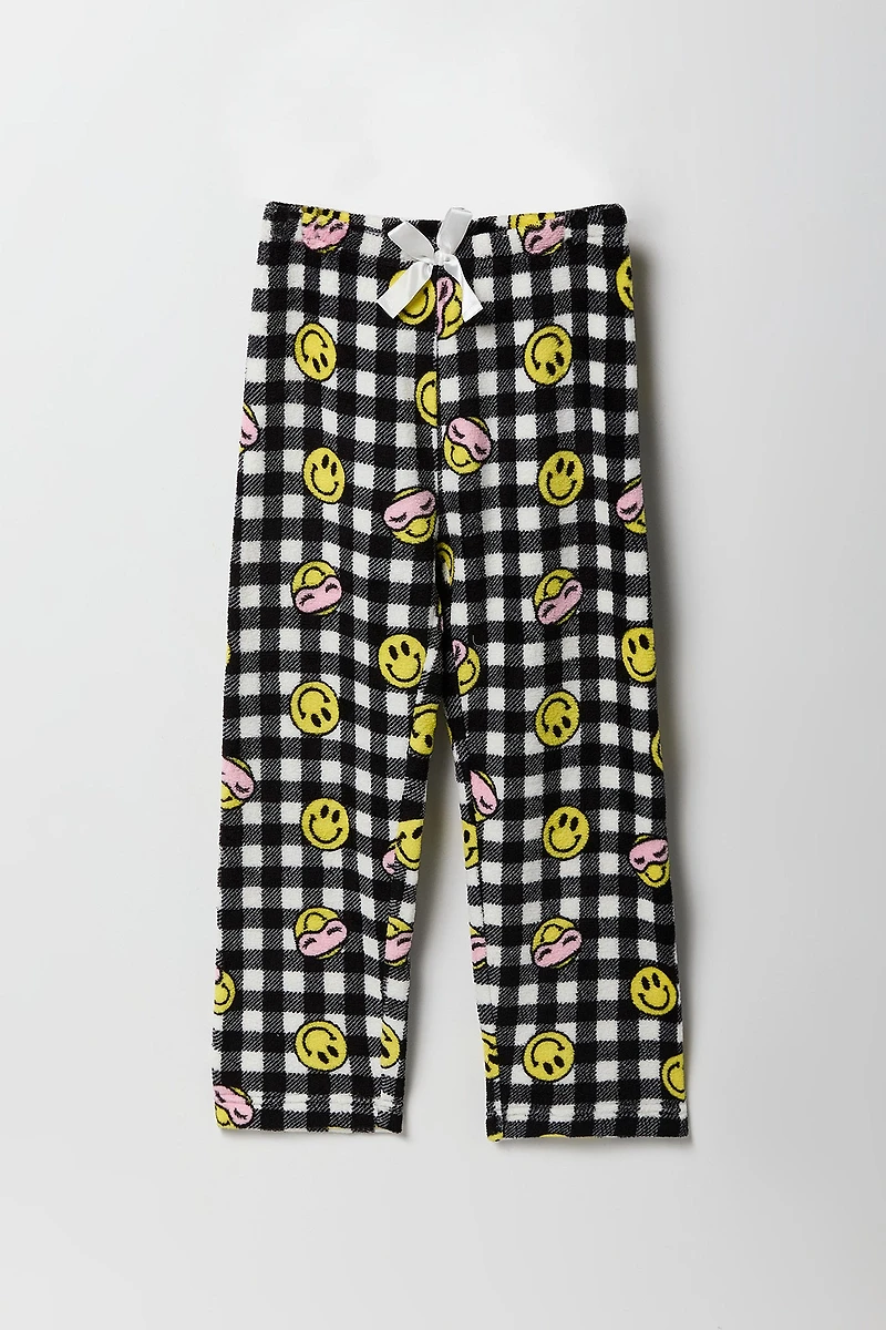 Girls Printed Plush Pajama Pant
