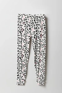 Girls Printed Plush Pajama Pant