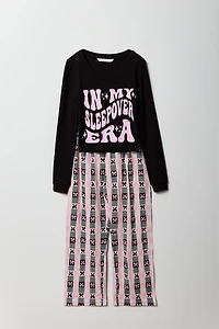 Girls Long Sleeve Top & Pant Pajama Set