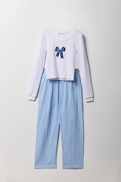 Ensemble pyjama avec haut à manches longues et pantalon pour fille