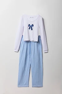 Ensemble pyjama avec haut à manches longues et pantalon pour fille