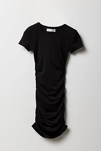 Robe ruchée à manches courtes pour fille