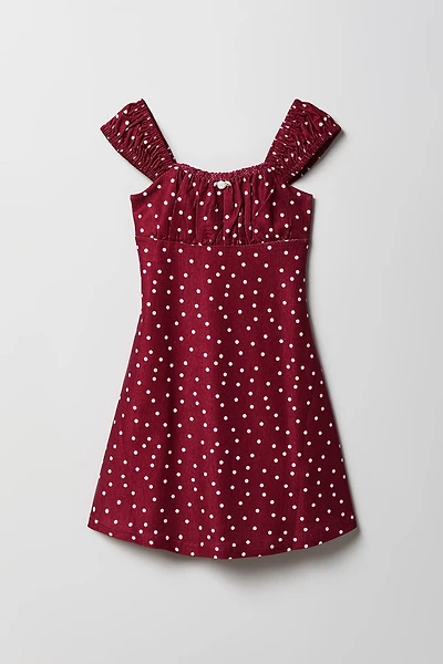 Girls Printed Flare Dress