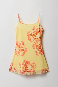 Girls Floral Mesh Cami Dress