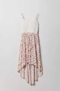 Girls Crochet High-Low Dress