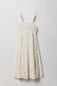 Robe volantée smockée pour fille