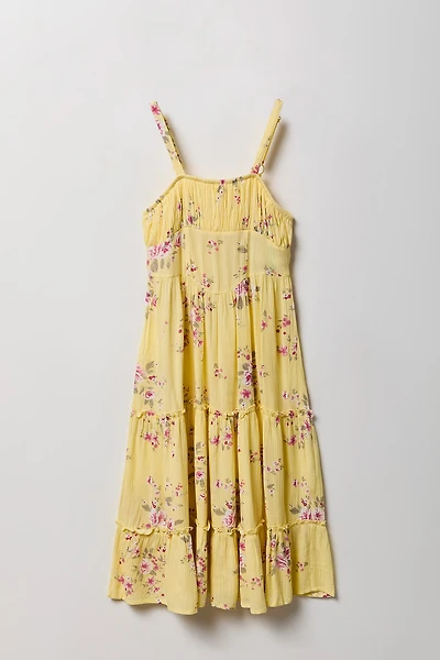 Girls Smocked Tiered Dress