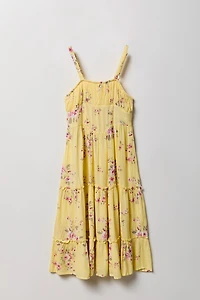 Girls Smocked Tiered Dress