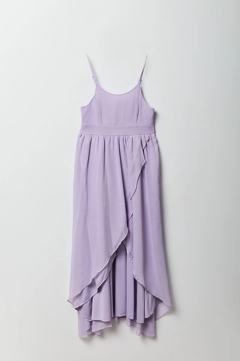 Girls Chiffon Maxi Wrap Dress