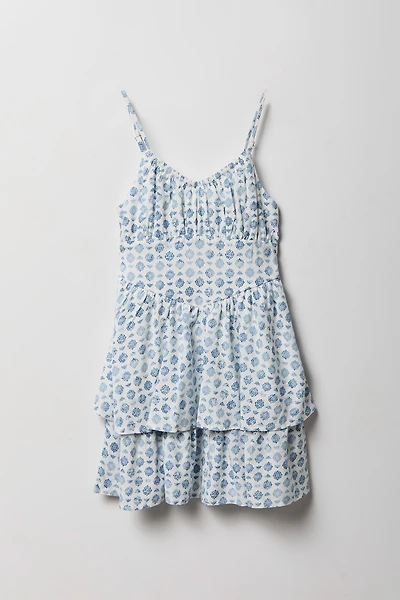 Robe volantée imprimée pour fille