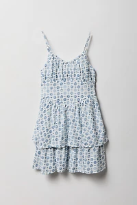 Robe volantée imprimée pour fille