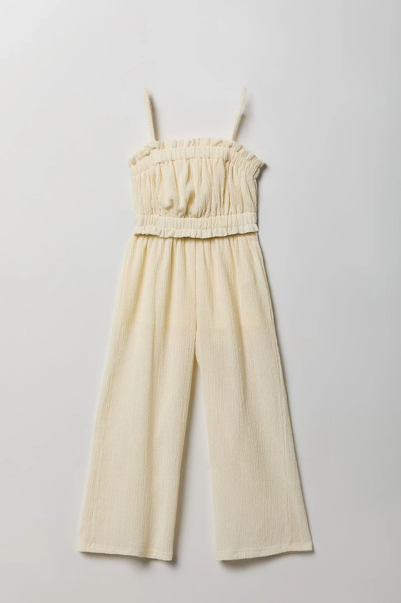 Girls Textured Tank & Pant Set