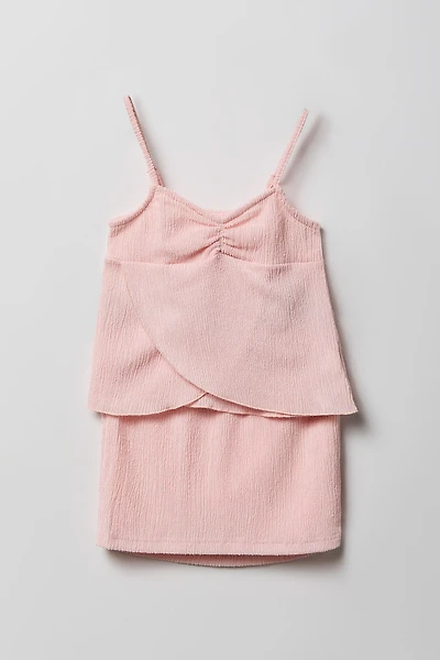 Ensemble avec débardeur texturé et jupe pour fille