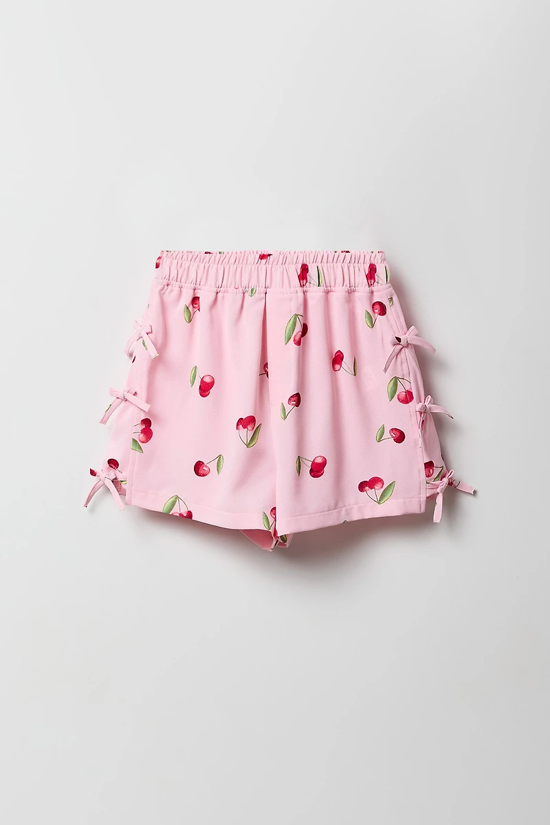 Girls Bow Detail Short