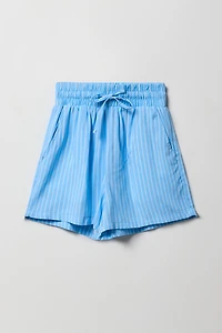 Short fluide à taille coulissante pour fille