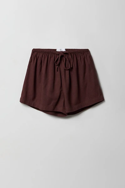 Short en mélange de lin pour fille