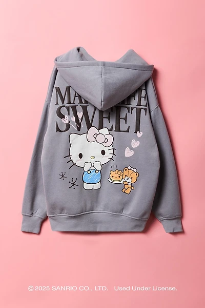 Hello Kitty® Girls Puff Print Fleece Hoodie