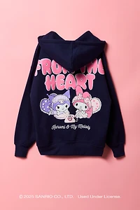 My Melody™ & Kuromi™ Girls Puff Print Fleece Hoodie