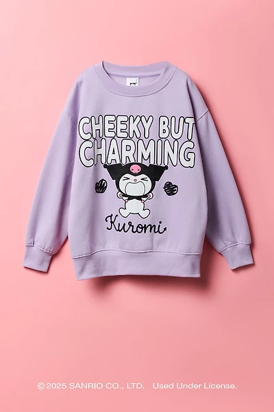 Kuromi™ Girls Flock Print Fleece Sweatshirt
