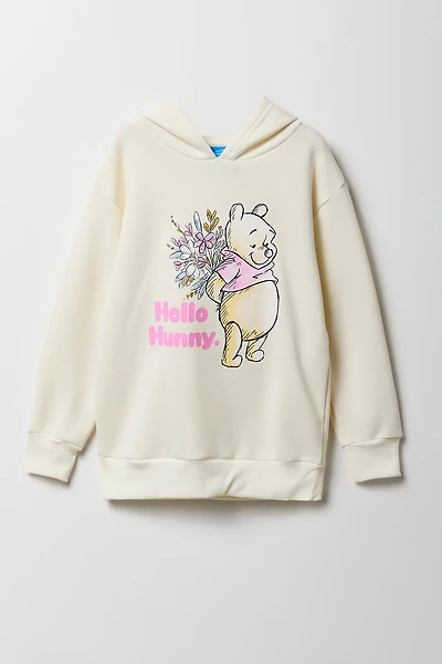 Haut à capuchon en molleton imprimé Pooh Bear pour fille