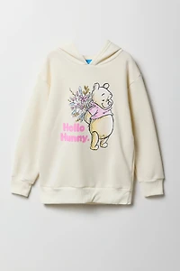 Haut à capuchon en molleton imprimé Pooh Bear pour fille