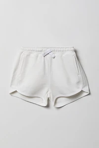 Short en tissu bouclé de luxe avec ourlet arrondi pour fille