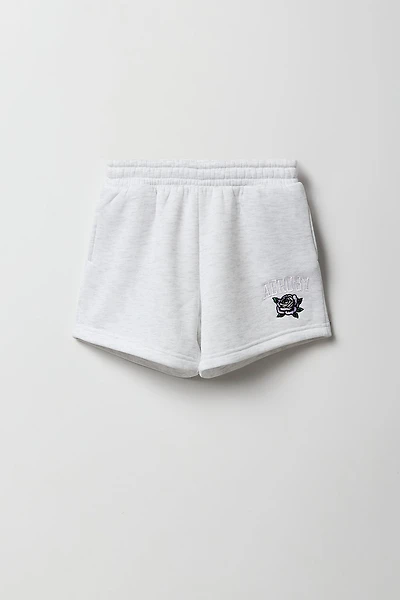 Short en molleton avec motif brodé Aero pour fille
