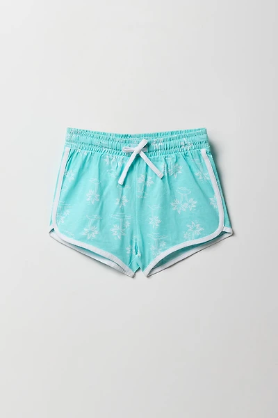 Short Active imprimé avec ourlet arrondi pour fille
