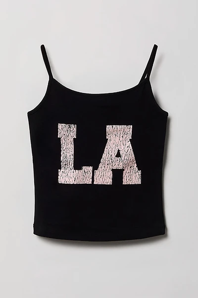 Girls Graphic Ribbed Cami