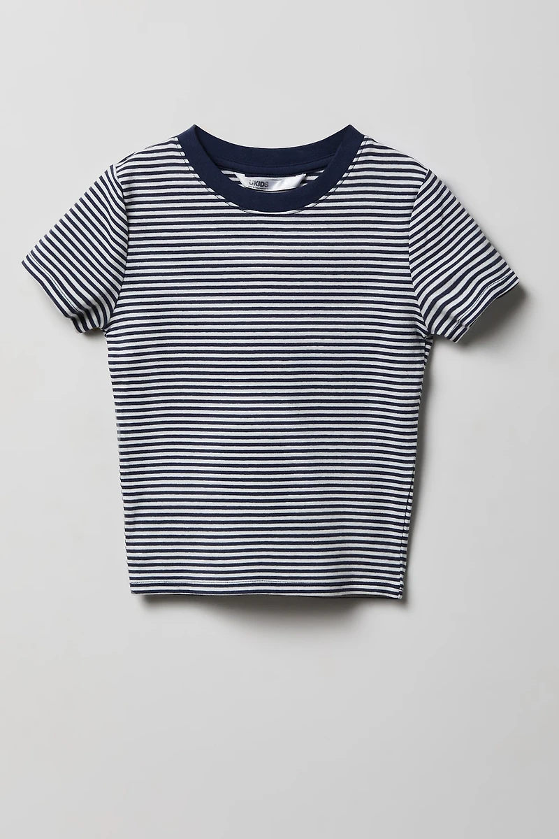 T-shirt côtelé pour fille