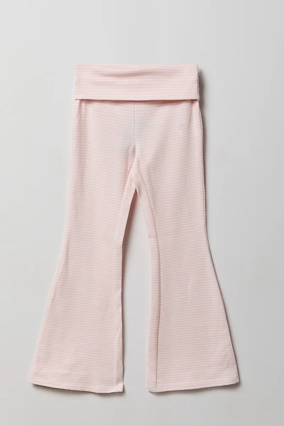 Girls Ribbed Foldover Flare Pant