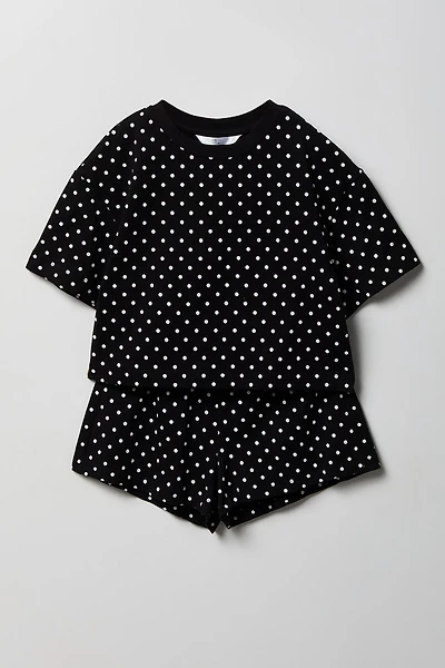 Girls Active Boxy T-Shirt & Short Set