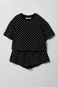 Girls Active Boxy T-Shirt & Short Set