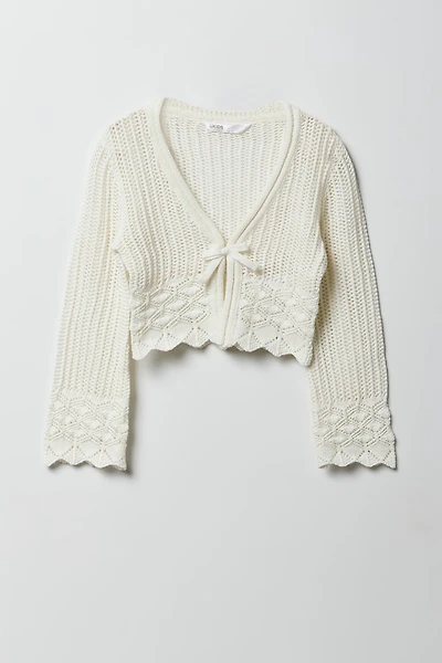 Girls Crochet Flyaway Cardigan
